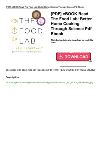 [pdf] ebook read the food lab better home cooking through science pdf ebook