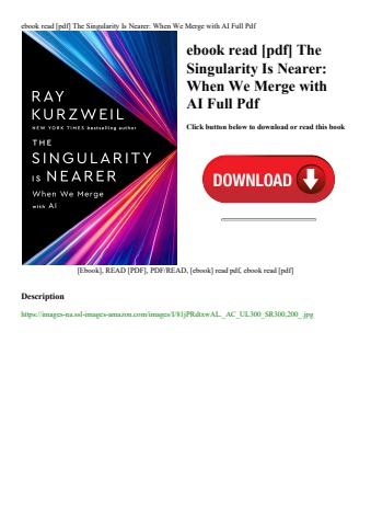 ebook read [pdf] the singularity is nearer when we merge with ai full pdf