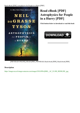 read ebook [pdf] astrophysics for people in a hurry [pdf]