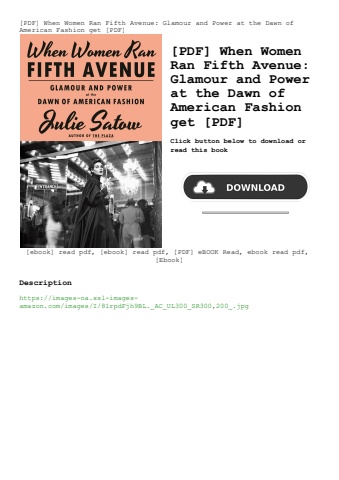 [pdf] when women ran fifth avenue glamour and power at the dawn of american fashion get [pdf]