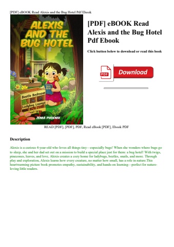 [pdf] ebook read alexis and the bug hotel pdf ebook