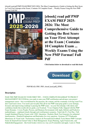 [ebook] read pdf pmp exam prep 2025-2026 the most comprehensive guide to getting the best score on y