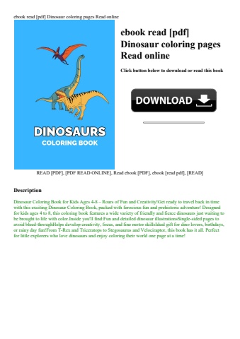 ebook read [pdf] dinosaur coloring pages read online