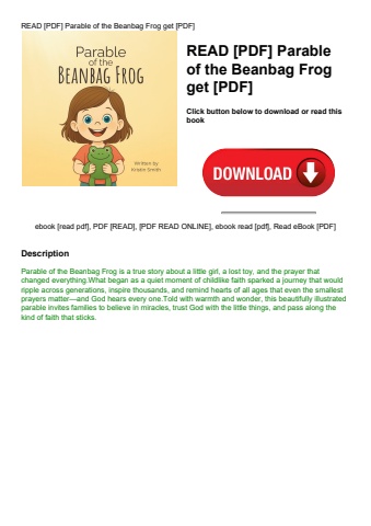 read [pdf] parable of the beanbag frog get [pdf]