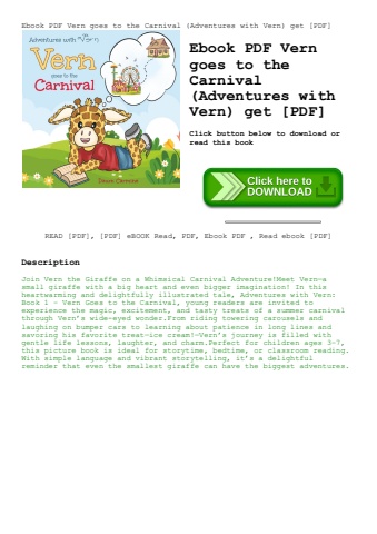 ebook pdf  vern goes to the carnival (adventures with vern) get [pdf]