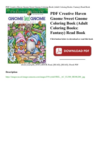 pdf creative haven gnome sweet gnome coloring book (adult coloring books fantasy) read book