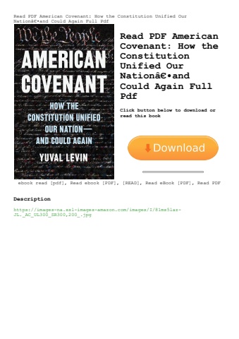 read pdf american covenant how the constitution unified our nationã¢â€â•and could again full pdf