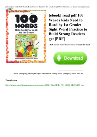 [ebook] read pdf 100 words kids need to read by 1st grade sight word practice to build strong reader