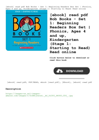 [ebook] read pdf bob books - set 1 beginning readers box set  phonics  ages 4 and up  kindergarten (
