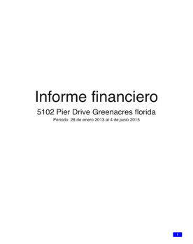 Informe financiero Pier Drive