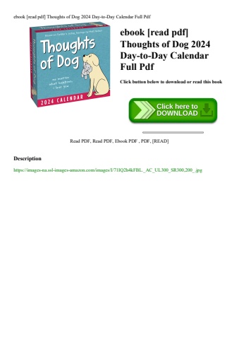 ebook [read pdf] thoughts of dog 2024 day-to-day calendar full pdf
