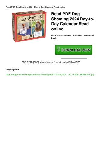 read pdf dog shaming 2024 day-to-day calendar read online