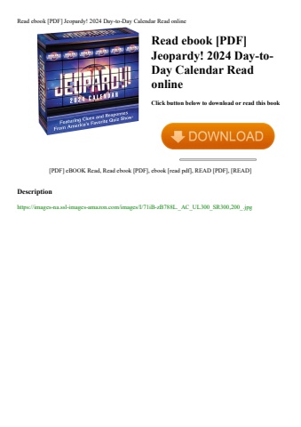 read ebook [pdf] jeopardy! 2024 day-to-day calendar read online