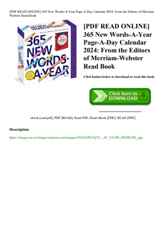 [pdf read online] 365 new words-a-year page-a-day calendar 2024 from the editors of merriam-webster