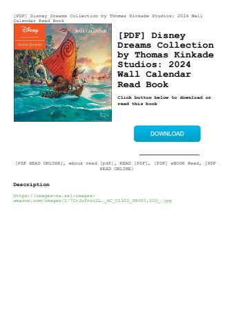 [pdf] disney dreams collection by thomas kinkade studios 2024 wall calendar read book