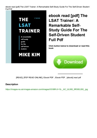 ebook read [pdf] the lsat trainer a remarkable self-study guide for the self-driven student full pdf