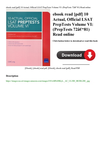 ebook read [pdf] 10 actual  official lsat preptests volume vi (preptests 72ã¢â€â“81) read online