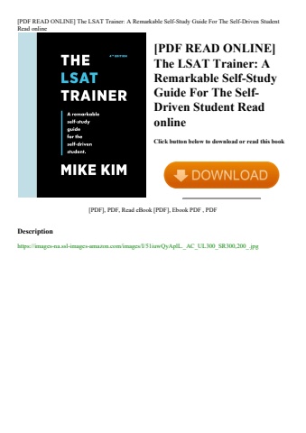 [pdf read online] the lsat trainer a remarkable self-study guide for the self-driven student read on