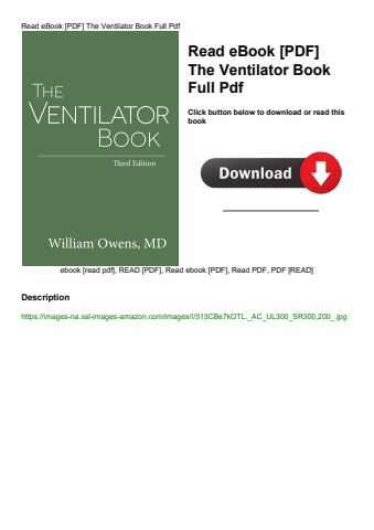 read ebook [pdf] the ventilator book full pdf