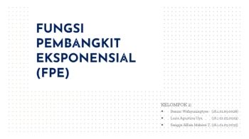 FUNGSI PEMBANGKIT EKSPONENSIAL (FPE)