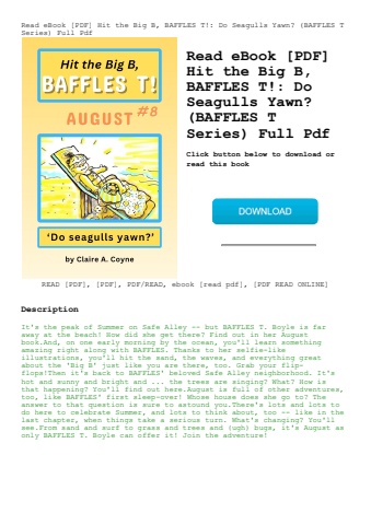 read ebook [pdf] hit the big b  baffles t! do seagulls yawn (baffles t series) full pdf
