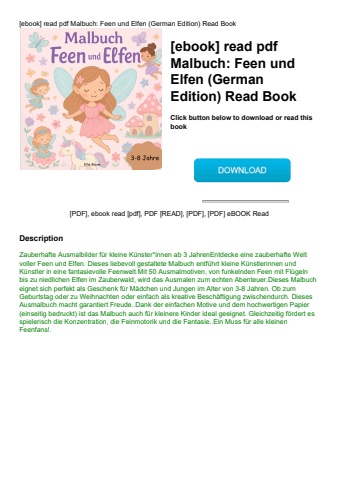 [ebook] read pdf malbuch feen und elfen (german edition) read book