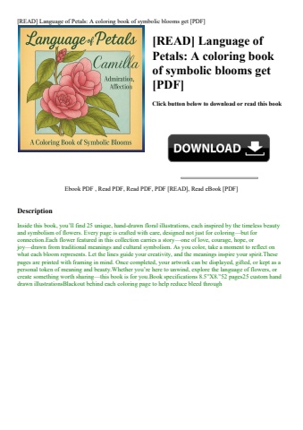 [read] language of petals a coloring book of symbolic blooms get [pdf]