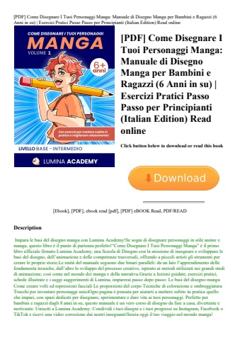 [pdf] come disegnare i tuoi personaggi manga manuale di disegno manga per bambini e ragazzi (6 anni