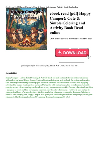 ebook read [pdf] happy camper! cute & simple coloring and activity book read online