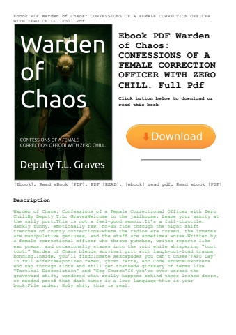 ebook pdf  warden of chaos confessions of a female correction officer with zero chill