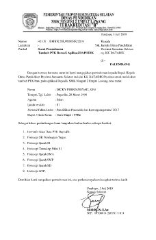 SURAT PENGANTAR DICKY PTK DAPODIK