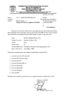SURAT PENGANTAR DICKY PTK DAPODIK