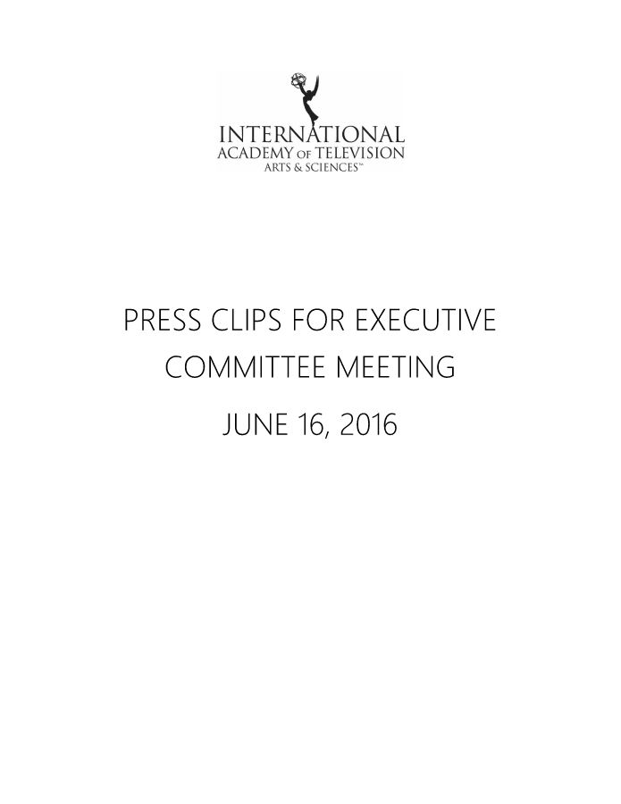 Press Clip Coverage for ExComm