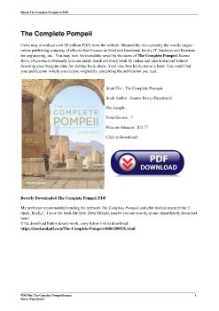 The Complete PompeiiJoanne Berry (Paperback)