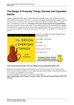 The Design of Everyday Things: Revised and Expanded EditionDon Norman