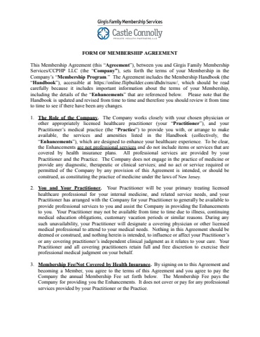 CCPHP - Girgis Membership Agreement