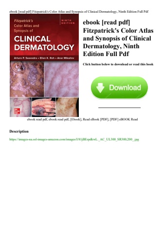 ebook [read pdf] fitzpatrick's color atlas and synopsis of clinical dermatology  ninth edition full