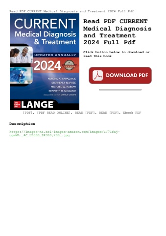 read pdf current medical diagnosis and treatment 2024 full pdf