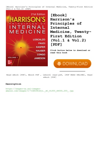 [ebook] harrison's principles of internal medicine  twenty-first edition (vol