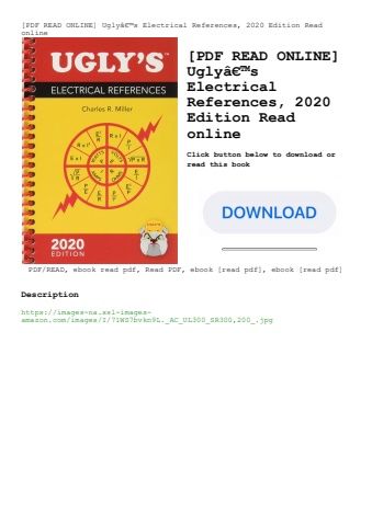 [pdf read online] uglyã¢â€â™s electrical references  2020 edition read online