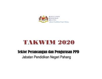 TAKWIM UNIT HEM JPN PAHANG