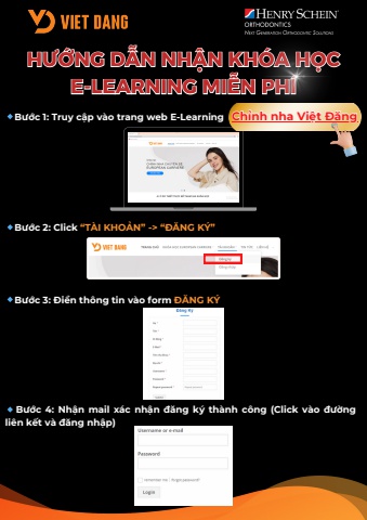 Hướng dẫn truy cập khóa học Chỉnh nha Việt Đăng