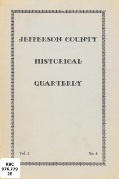 1961_Vol. 1 No. 4_Jefferson County Historical Quarterly