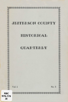 1961_Vol. 1 No. 3_Jefferson County Historical Quarterly