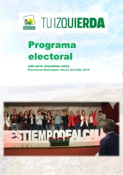  PROGRAMA ELECTORAL DE IZQUIERDA UNIDA ELECCIONES MUNICIPALES 2019 ALCALA DEL VALLE, AUTO LECTURA*