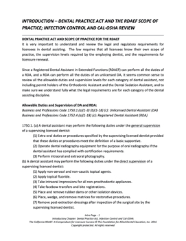 Compendium Chapters for Course 1 (IC, DPA, OSHA)