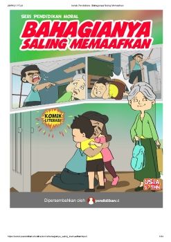 Komik Pendidikan - Bahagianya Saling Memaafkan
