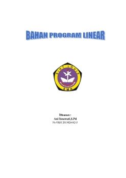 MODUL PROGRAM LINEAR