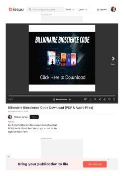 Billionaire Bioscience Code Program Lee Fisher Download PDF & Audio (FREE DOC)