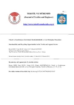 Tekstil ve Konfeksiyon Sektöründe Sürdürülebilirlik ve Geri Dönüşüm Olanakları